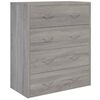vidaXL Dressoir met 4 lades 60x30,5x71 cm grijs sonoma