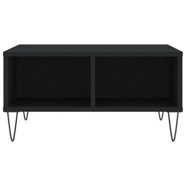 vidaXL Salontafel 60x60x30 cm bewerkt hout zwart