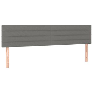 vidaXL Hoofdborden 180x5x78/88 cm stof donkergrijs