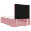 vidaXL Ottoman bed met matrassen en LED's 120x190cm fluweel roze