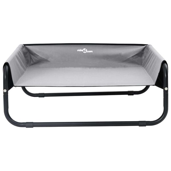 vidaXL Hondenbed Lichtgrijs 70 x 70 x 28,5 cm Staal
