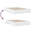 vidaXL Bedframe met lades bewerkt hout wit 160x200 cm