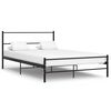 vidaXL Bedframe met hoofdeinde zonder matras 140x200 cm metaal zwart