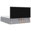 vidaXL Ottoman bed met matrassen en LED's 200x200cm stof lichtgrijs