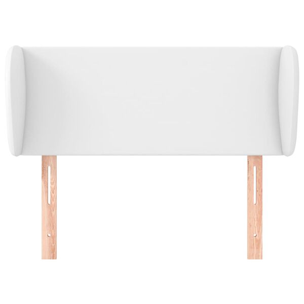 vidaXL Hoofdbord met randen 103x23x78/88 cm kunstleer wit