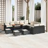 vidaXL Tuin Sofa Set met kussen met opslag 14 pcs Zwart poly rattan