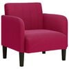 vidaXL Fauteuil met armleuningen 54 cm fluweelrood wijnrood