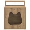 vidaXL Kattenhuis Ambachtelijk eiken 42,5 x 40 x 53,5 cm Bewerkt hout
