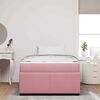 vidaXL Bedframe met matras met matras Roze 120 x 190 cm Fluweel