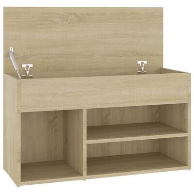 vidaXL Schoenenbank 80x30x45 cm bewerkt hout sonoma eikenkleurig