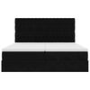 vidaXL Ottoman bed met matrassen en LED's 180x200cm fluweel zwart