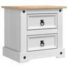vidaXL Nachtkastje Corona Wit 53 x 39 x 47 cm Massief grenenhout