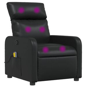 vidaXL Massagestoel verstelbaar kunstleer zwart