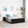 vidaXL Bedframe met matras met matras 2 pcs Zwart Fluweel