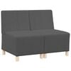 vidaXL Modulaire Bankeenheid Armlos 2 pcs Donkergrijs 55 x 74 x 82 cm