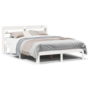 vidaXL Bedframe met hoofdeinde zonder matras 160x200 cm wit