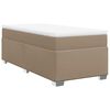vidaXL Boxspring met matras kunstleer cappuccinokleurig 90x200 cm