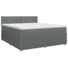 vidaXL Boxspringbed met matras Donkergrijs 160 x 200 cm Stof