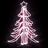 vidaXL Kerstfiguur kerstboom met warmwitte LED's 87x87x93 cm