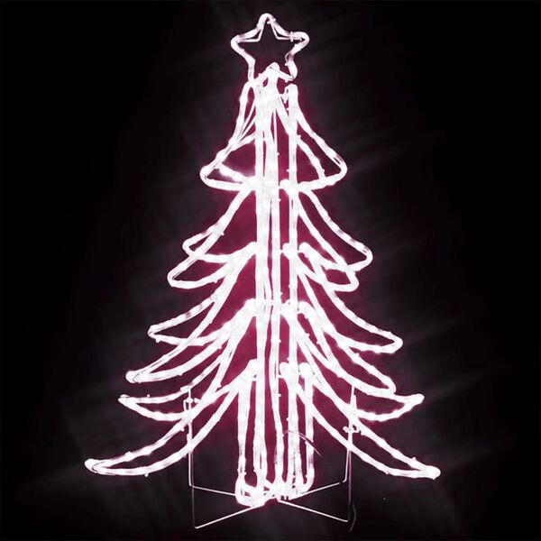 vidaXL Kerstfiguur kerstboom met warmwitte LED's 87x87x93 cm