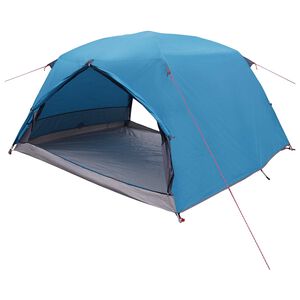 vidaXL Backpacking Tent 4-persoons Blauw 185T Polyester met PU Coating