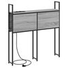 vidaXL Opberghoofdbord met Oplaadstation Grijs sonoma 102 x 15 x 98 cm