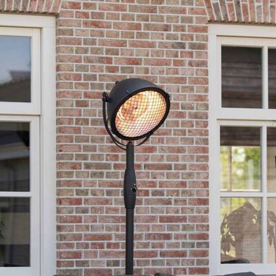 Sunred Terrasverwarmer staand Indus 2100 W halogeen zwart