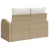 vidaXL Tuinbank Beige 124 x 62 x 69cm poly rattan