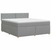 vidaXL Boxspringbed met matras Lichtgrijs 180 x 200 cm Stof