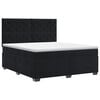 vidaXL Boxspringbed met matras Zwart 160 x 200 cm Fluweel
