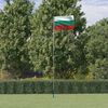 vidaXL Vlag met vlaggenmast Bulgarije 5,55 m aluminium