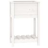 vidaXL Plantenbak met schap 54x34,5x81 cm massief grenenhout wit