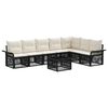 vidaXL Tuinbankenset 8 st Zwart poly rattan