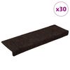 vidaXL Trapmatten zelfklevend 30 stuks 65x21x4 cm bruin rechthoekige rand