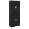 vidaXL Highboard Zwart Eiken 69,5 x 34 x 90 cm Bewerkt hout