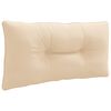 vidaXL Rugkussen PUTTEN 100% Polyester Cr&egrave;mekleurig 70 x 40 x 10 cm
