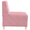 vidaXL Modulaire Bankeenheid Armlos 3 pcs Roze 55 x 74 x 82 cm Fluweel
