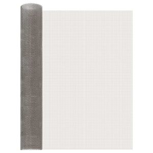 vidaXL Gaas Scherm 80 x 500 cm 3 Mesh RVS 201 Zilverkleurig