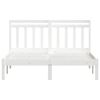 vidaXL Bedframe massief grenenhout wit 140x190 cm