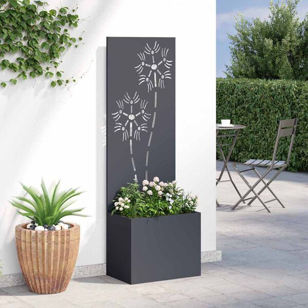 vidaXL Tuin Privacy Screen Antraciet 50 x 140 cm Koudgewalst staal