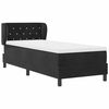 vidaXL Boxspringbed met matras Zwart 80 x 200 cm Fluweel