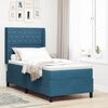 vidaXL Boxspringbed met matras Blauw 100 x 200 cm Fluweel