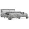 vidaXL Bedframe bewerkt hout metaal grijs sonoma eiken 150x200 cm