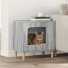 vidaXL Kattenhuis Grijs Sonoma 51 x 30 x 52 cm Bewerkt hout