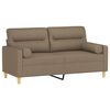 vidaXL Tweezitsbank met kussens 140 cm stof taupe