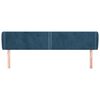 vidaXL Hoofdbord met randen 163x23x78/88 cm fluweel donkerblauw