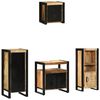 vidaXL Badkamermeubelset 4 st Bruin en zwart 40 x 35 x 90 cm
