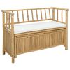 vidaXL Tuinkast Bank 110 x 47 x 80 cm Bamboe Naturel Rechthoekig