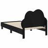 vidaXL Bedframe voor kinderen met hoofdbord Zwart 80 x 160 cm PU