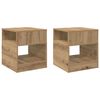vidaXL Bijzettafel 2 pcs Artisan Eiken 40,5 x 40 x 45 cm Bewerkt hout